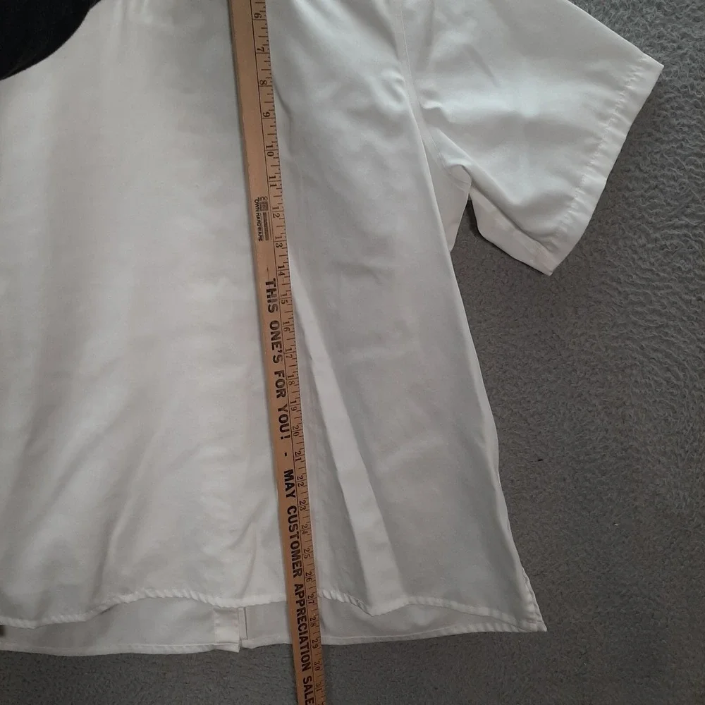 Kwik Star Shirt Womens 1X White Replacement Employee Uniform Workwear Button Up - Picture 4 of 8